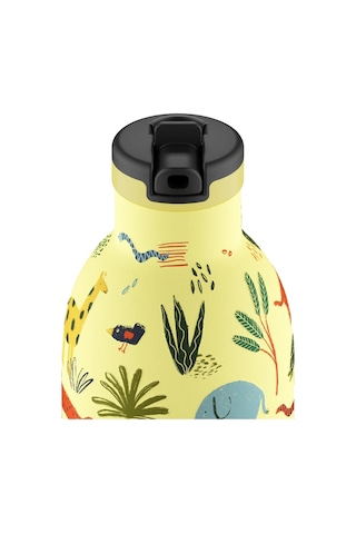 Clima Bottle Jungle Friends Pipetli Paslanmaz Çelik Termos 330 Ml Sarı