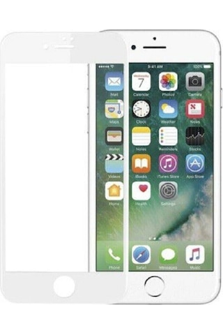 Apple Uyumlu iPhone 6 Ve 6s Tam Kaplayan Kırılmaz Cam Beyaz