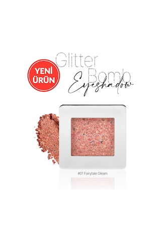 Mücevher Parlaklığında Yoğun Pigmentli Tekli Far Cre'ars Glitter Bomb Eyeshadow 01 Fairytale Gleam 80536417