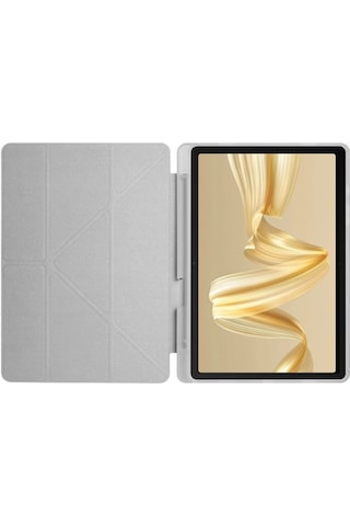 Huawei Matepad Pro 12.2" Kılıf Katlanır Kalem Bölmeli Silikon Standlı Uyku Modlu Akıllı Kapak Kapaklı Kılıf