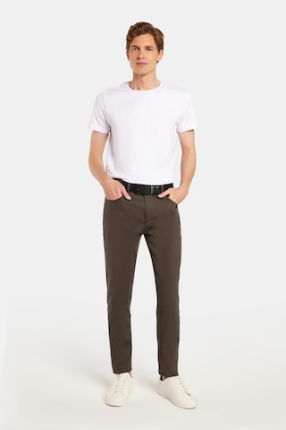 Tudors Erkek Regular Fit Rahat Kesim Mevsimlik Kanvas Haki Pantolon-34479 Haki