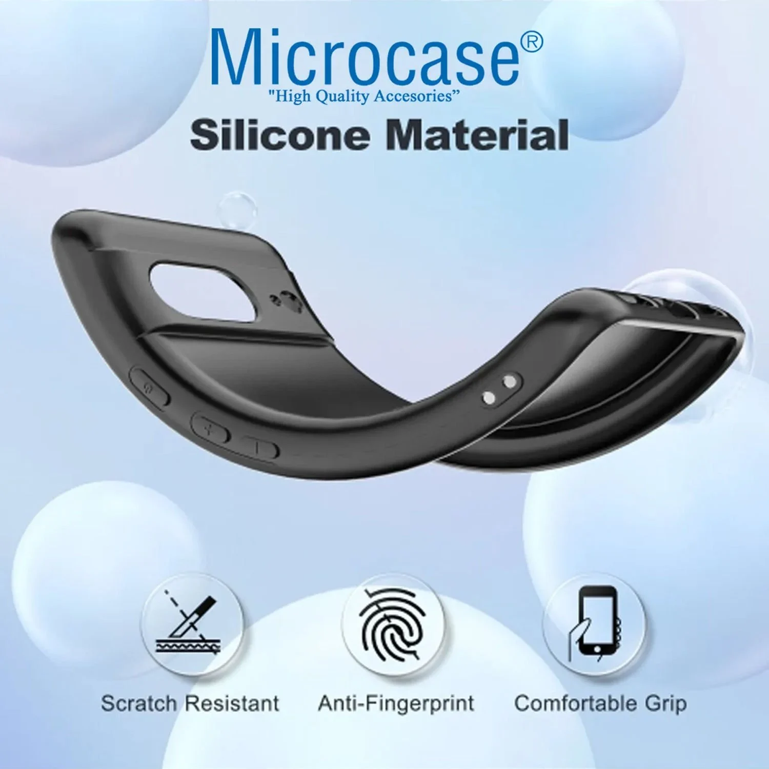 Microcase Google Pixel 8 Elektrocase Serisi Silikon Kılıf Al3340 Siyah
