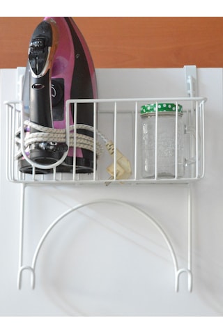 Kapı Arkası Ütü Ve Ütü Masası Askısı Ütü Düzenleyici Raf - Beyaz