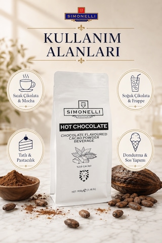 Simonelli Klasik Çikolata Aromalı Toz Sıcak Çikolata 900 G