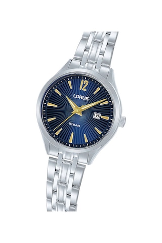 Lorus Rj295bx9 Quartz Çelik Gri Lacivert Kadran 10 Atm 30 Mm Kadın Kol Saati Gri