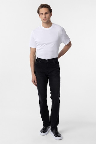 Siyah Regular Denim Pantolon-35075 Siyah