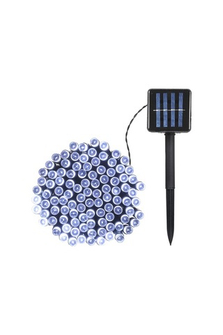 Moly 200 Led Güneş Enerjili Işık Zinciri, 22m, Beyaz Işık, Otomatik Kontrol, Bahçe Dekorasyonu Beyaz