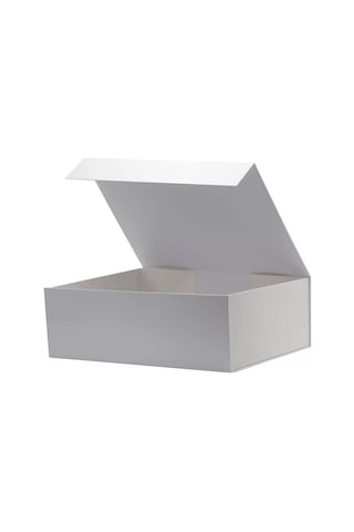 Hediye Kutusu Boş Mıknatıslı Kapak Beyaz 22X17X9.5Cm Home In Joy Beyaz