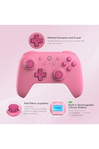 8bitdo Ultimate 2c Bluetooth Controller For Switch 2, Switch/oled/lite, Hall Effect Joysticks, Non-linear Digital Trigge