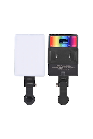 Yunboo Cl-v11r Taşınabilir Rgb Led Fotoğraf Aydınlatma Lambası, 5w Çift Renk Sıcaklığı, 24 Işık Efekti, Usb Şarj, Dahili Pil Siyah