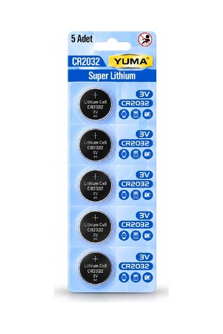 Cr2032 Süper Lityum 3v 5 Li Kart Düğme Pil