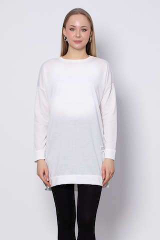 Barrels And Oil Bisiklet Yaka Mevsimlik Sweatshirt - Ekru-Ekru