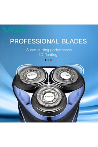 Vgr V-306 Su Geçirmez Sıfır Yanak Cırcır Ve Folyo Tıraş Makinesi - Sinekkaydı Etkili Islak Ve Kuru