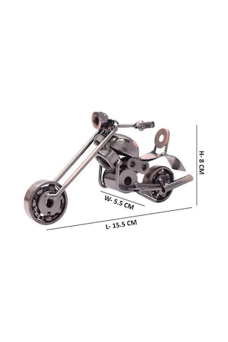 İsme Özel Tasarım Metal Motosiklet Biblosu - Erkeklere Hediye Dekoratif Motor Figürü