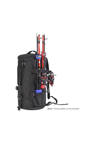 Yunboo "23 Litre Balıkçı Sırt Çantası - Çok Amaçlı, Ayarlanabilir Omuz Askılı, Profesyonel Ekipman Taşıma" Siyah