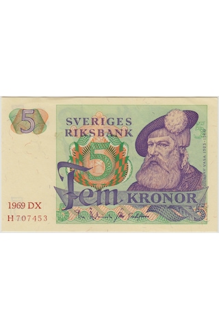 İsveç 5 Kron 1969 Çil.