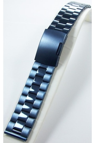 20Mm Lacivert Metal Saat Kordonu Çelik Kolçak 1Kalite Metal Kayış