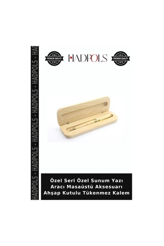 Özel Seri Özel Sunum Yazı Aracı Masaüstü Aksesuarı Ahşap Kutulu Tükenmez Kalem