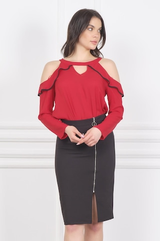 Shahiqa Kadın Önü Fermuarlı Etek 001