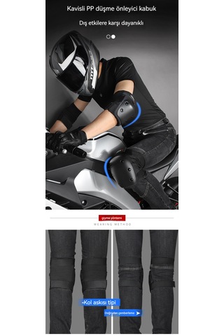 Motosiklet Düşmeyi Önleyici Diz Koruma Ekipmanı L