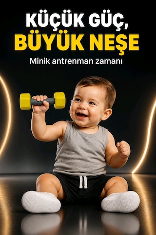 Dambıl Bebek Çıngırağı Fitness Temalı Oyuncak Dumbell 14 CM Yenidoğan - Beyaz