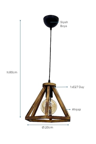 Siyah Boyalı Tekli Avize Plc-1221-av-bsy Diğer
