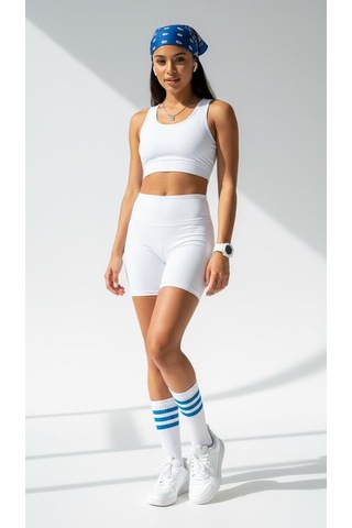 Plus Scorpion Unisex Tenis Çorabı 2 Lü Set Pamuklu, Nefes Alabilir, Günlük & Spor Kullanımına Uygun Beyaz Çorap Beyaz