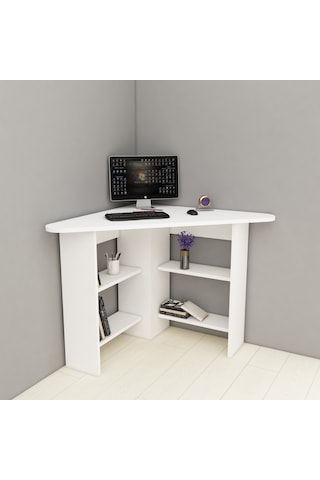 Arnetti Köşe Çalışma Masası Corner Ofis Masası Beyaz