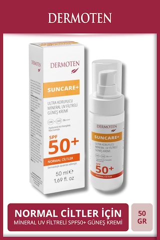 Normal Ciltler İçin Güneş Kremi Suncare+ Spf 50+ Faktör Uv Mineral Filtreli 50ml