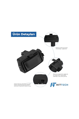 Renault Megane 2 ve Laguna 2 Uyumlu Bagaj Açma Düğmesi Butonu Switch OEM 7701472930 98091103