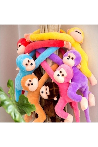 Peluş Maymun Elleri Yapışan Sevimli 2 Adet 70 CM Çok Renkli