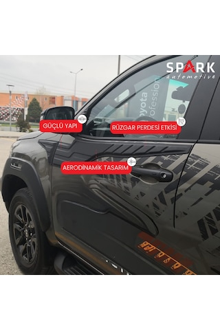 Toyota Hilux 2021- Yılı Ve Sonrası Uyumlu Yarasa Kapı Kaplama 4 Parça