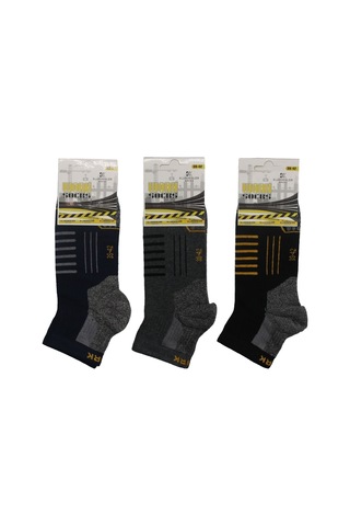 Kardeşler Çorap Erkek Yarım Konç Çok Renkli Pamuklu Çorap 3'lü Paket Çok Renkli - 677258090 Çok Renkli