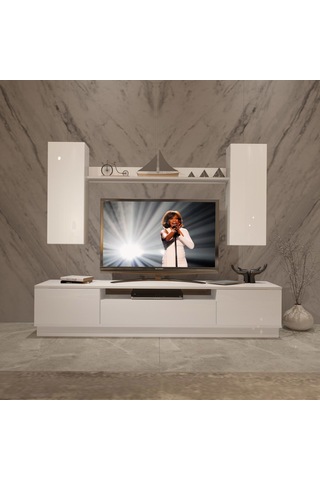 Decoraktiv Trendstyle 5ds Slm Tv Ünitesi Tv Sehpası Beyaz