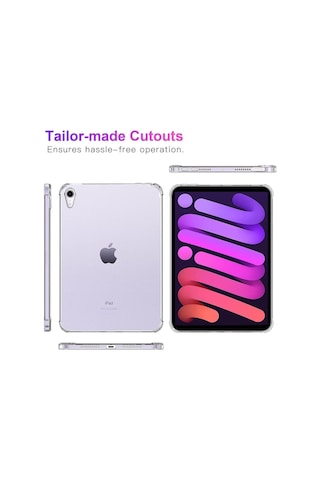 Apple Uyumlu iPad Air 11inç M2 2024 Kılıf Darbelere Dayanıklı Şeffaf Kapak A2902 A2903 A2904