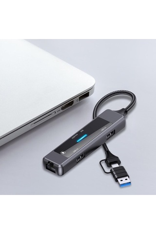 Trendooze 5 Adet Bağlantı Birimi Usb C Hub Splitter Pratik Multi İletişim Merkezi 10,2cmx2,4cmx1,4cm