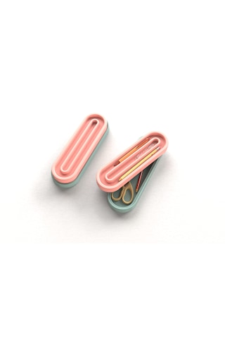 Tıdy Base - Desk Organizer Renkli Kapaklı Kalemlik Seti Kalem, Makas Ve Ataş Düzenleyici Mavi - Pembe