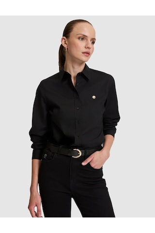 Pierre Cardin Kadın Siyah Gömlek Desenli 50328627-vr046
