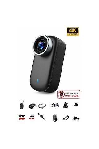 M11 Mini 4k Ultra Hd Wifi Aksiyon Kamerası Geniş Açılı 1.5'' Ekranlı Manyetik Spor Kamerası Siyah