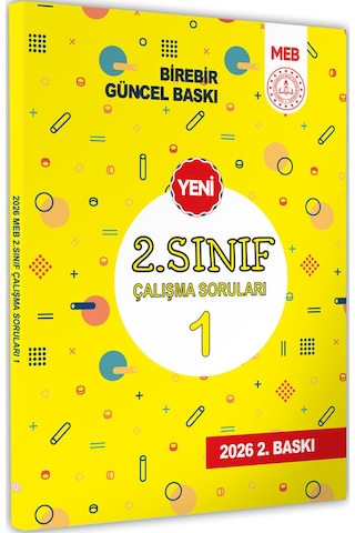 2026 MEB İlkokul 2.Sınıf Çalışma Soruları 1 Tüm Dersler Kazanım Pekiştirme Kitabı BASKI ÜCRETİ