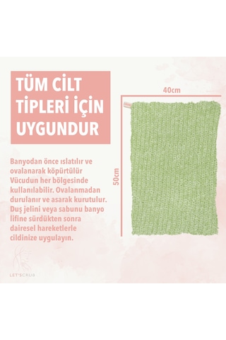 Let'scrub Tüm Cilt Tiplerine Uygun Süper Esnek Banyo ve Duş Lifi