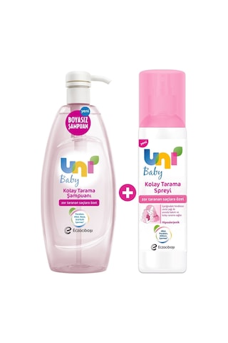 Uni Baby Bebek Kolay Tarama Şampuanı 700ml+saç Tarama Spreyi200ml Tüm Saçlar