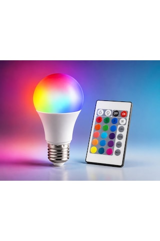 1 Adet Noas Yl95 9029 Led Ampul Rgb 9w Kumandalı E27 Duy