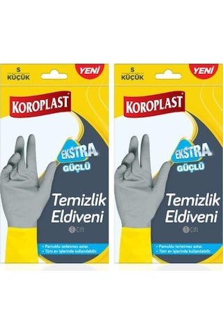 Koroplast Ekstra Güçlü Bulaşık Eldiveni Gri S 2 Adet