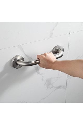 Yaşlı Hasta Engelli Paslanmaz Tutma Tutunma Barı 20 Cm Çap:1.9 Cm Gri
