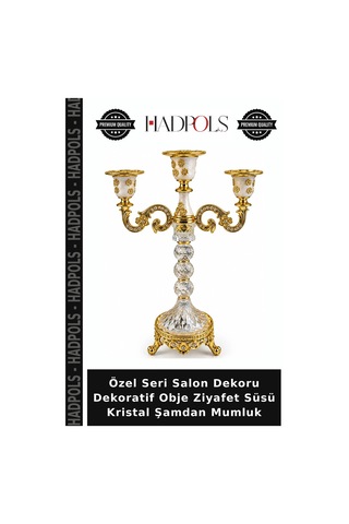 Özel Seri Salon Dekoru Dekoratif Obje Ziyafet Süsü Kristal Şamdan Mumluk
