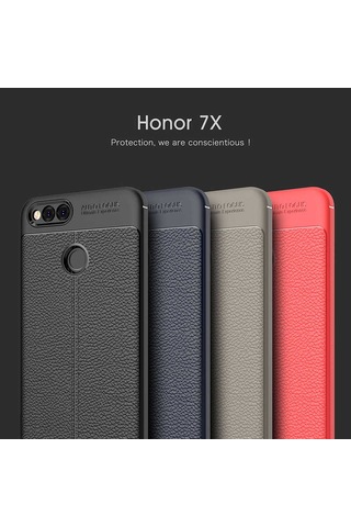 Huawei Honor 7x Kılıf Zore Niss Silikon Kapak Siyah