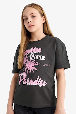 DeFacto Kız Çocuk Relax Fit Bisiklet Yaka Baskılı Kısa Kollu Tişört E0355A825SMAR211