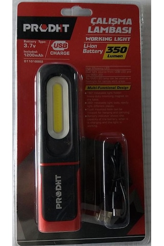 Dht 350 Lümen Mıknatıslı Kancalı Çalışma Lambası D11010002 N11.6242 Siyah