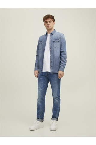 Jack & Jones Denim Gömlek- Sheridan 12138115 - 1 Medium Blue Denim